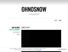 Tablet Screenshot of ohnosnow.wordpress.com