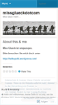 Mobile Screenshot of missglueckdotcom.wordpress.com