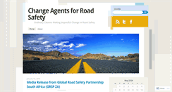 Desktop Screenshot of changeagentsforroadsafety.wordpress.com