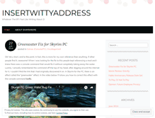 Tablet Screenshot of insertwittyaddress.wordpress.com