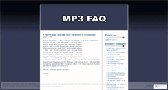 Desktop Screenshot of mp3faq.wordpress.com
