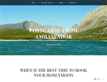 Tablet Screenshot of ambassadortravel.wordpress.com