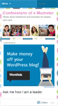 Mobile Screenshot of confessionsofamomster.wordpress.com