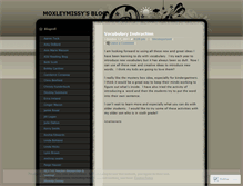 Tablet Screenshot of moxleymissy.wordpress.com