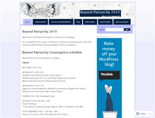 Tablet Screenshot of beyondpatriarchyconference.wordpress.com