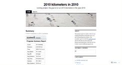 Desktop Screenshot of 2010kilometersin2010.wordpress.com