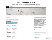 Tablet Screenshot of 2010kilometersin2010.wordpress.com