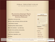 Tablet Screenshot of feraltheatre.wordpress.com