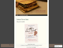 Tablet Screenshot of forlettersneversent.wordpress.com