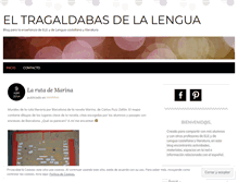 Tablet Screenshot of eltragaldabasdelalengua.wordpress.com