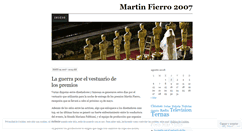 Desktop Screenshot of martinfierro2007.wordpress.com