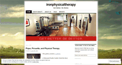 Desktop Screenshot of ironphysicaltherapy.wordpress.com