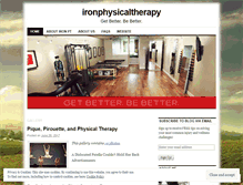 Tablet Screenshot of ironphysicaltherapy.wordpress.com