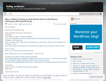 Tablet Screenshot of fadingtheaesthetic.wordpress.com