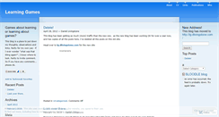 Desktop Screenshot of learninggames.wordpress.com