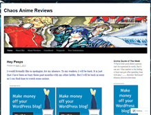 Tablet Screenshot of chaosanimereviews.wordpress.com