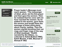 Tablet Screenshot of hadithandwomen.wordpress.com