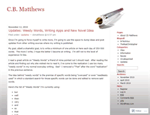 Tablet Screenshot of cbmatthews.wordpress.com