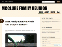 Tablet Screenshot of mcclurereunion.wordpress.com