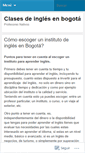 Mobile Screenshot of clasesinglesbogota.wordpress.com