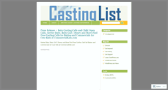 Desktop Screenshot of castinglist.wordpress.com