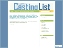 Tablet Screenshot of castinglist.wordpress.com