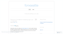 Desktop Screenshot of forixseattle.wordpress.com