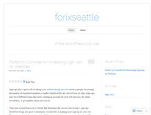 Tablet Screenshot of forixseattle.wordpress.com