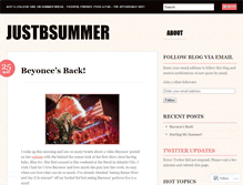 Tablet Screenshot of justbsummer.wordpress.com