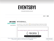 Tablet Screenshot of eventsbyi.wordpress.com