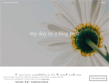 Tablet Screenshot of ifonlyfortoday.wordpress.com