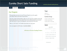 Tablet Screenshot of eurekashortsalefunding.wordpress.com