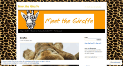 Desktop Screenshot of meetthegiraffe.wordpress.com