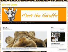 Tablet Screenshot of meetthegiraffe.wordpress.com