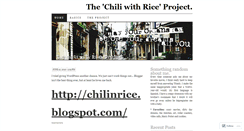 Desktop Screenshot of chilinrice.wordpress.com