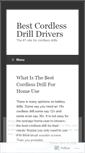 Mobile Screenshot of bestcordlessdrilldrivers.wordpress.com