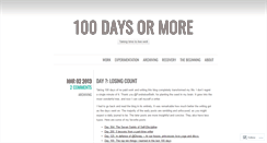 Desktop Screenshot of 100daysormore.wordpress.com