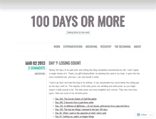Tablet Screenshot of 100daysormore.wordpress.com