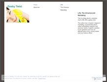 Tablet Screenshot of geekytwist.wordpress.com