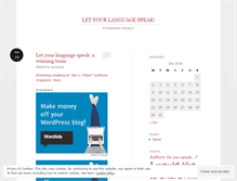 Tablet Screenshot of letyourlanguagespeak.wordpress.com