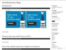 Tablet Screenshot of chefmackenzie.wordpress.com
