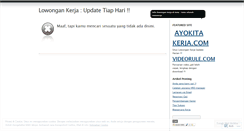 Desktop Screenshot of kerjakerja.wordpress.com