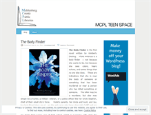 Tablet Screenshot of mcplteenspace.wordpress.com