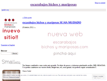 Tablet Screenshot of escarabajosbichosymariposas.wordpress.com