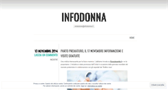Desktop Screenshot of infodonna.wordpress.com