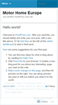 Mobile Screenshot of motorhomeeurope.wordpress.com