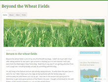 Tablet Screenshot of beyondthewheatfields.wordpress.com