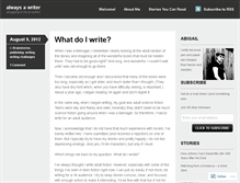 Tablet Screenshot of alwaysawriter.wordpress.com