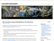 Tablet Screenshot of coloradorealestate01.wordpress.com