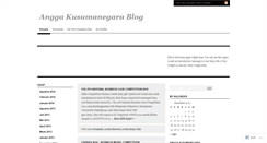 Desktop Screenshot of anggakusumanegara.wordpress.com